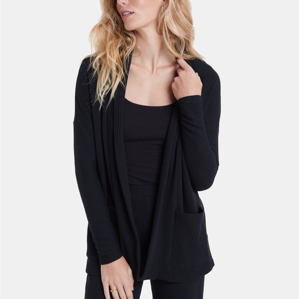 Lett Bonn Open Front Ribbed Sweater - L (NWT)